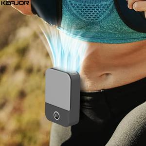 미니 USB 충전식 휴대용 허리 클립 선풍기, 야외 스포츠, 작업, 여행, 소형 선풍기, 선풍기 걸이식 목 선풍기
