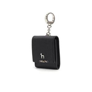 [헤지스 액세서리]  HJHO5E287BK [CHESTER] 블랙 체크장식 소가죽 스마트키홀더