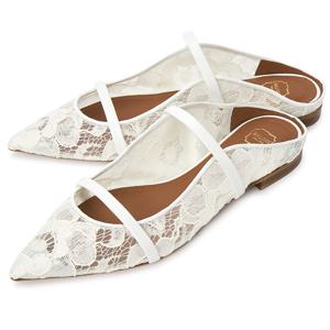 말론 슐저 MAUREEN FLAT 199 WHITE 여자 뮬 플랫슈즈