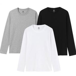 3장세트 마마로 남성 여성 순면100% 라운드 무지 기본 티셔츠 면티 긴팔티
