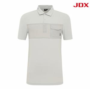 남성 매쉬 가슴 포켓 제에리 변형카라 티셔츠 (X2TSU2556LG)