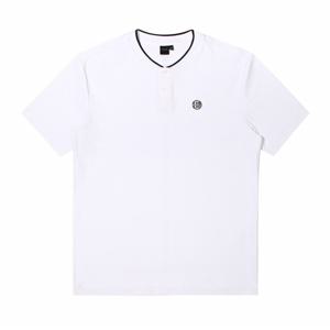 남성 메쉬 밴드 요꼬에리 니트카라 티셔츠 헨리넥(X4TSU2585WH)