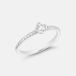 디아만테 14K 화이트 링 A213DR3204W4A