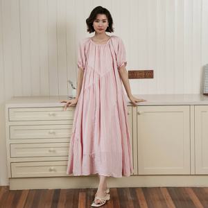 LS_Loose short sleeve beach dress