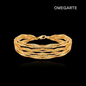 [OMEGARTE]18K 이태리 그란데 골드웨이브 팔찌(7줄)