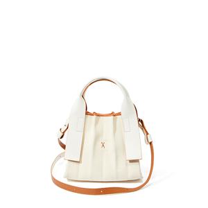 Lucky Pleats Canvas Tote XS Ivory_Cream