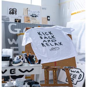 [코오롱스포츠] 남녀공용 그래픽 티셔츠 KICK BACK JWTCM24841WHX