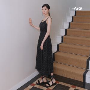 더엣지 25SS 폴카 도트 뷔스티에 원피스