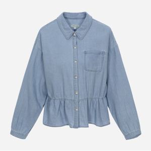 페플럼 데님 블라우스_T252MBL147W