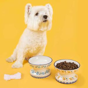 로맨틱플라워 강아지 고양이 밥그릇 택1