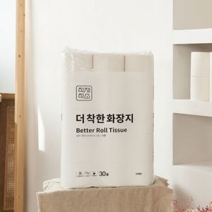 더 착한 화장지 무형광 3겹 30M 30롤 롤화장지