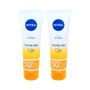니베아 영 에이지 페이스 선크림 동안 썬크림 Q10 자외선차단제 50ml 2개 (SPF50+/PA++++)