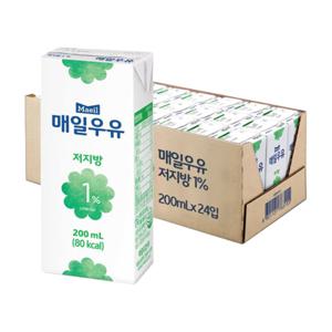 매일 멸균우유 저지방 1% 200ml X 24팩