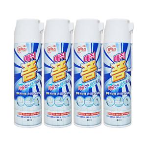 애경 랩신 홈백신 매직폼 욕실용 세정제 프레쉬한 우디향 500ml 4개 물때 비누때