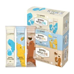 상하목장 얼려먹는 아이스크림 85ml 혼합 밀크 12개+초코6개+망고6개 총 24개