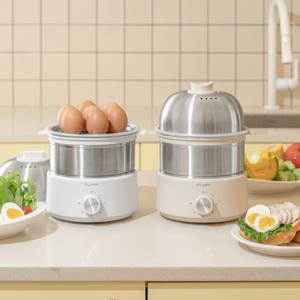 클래파 스테인레스 계란찜기 7구 에그쿠커 멀티찜기 BES-131W 화이트