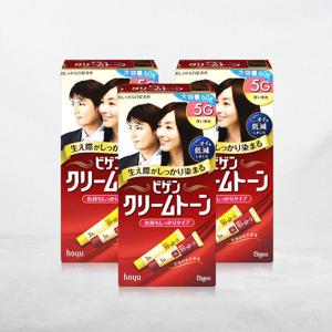 비겐크림톤 새치 염색약 대용량 60g /5G 진한밤색x3개