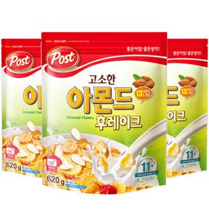 포스트 고소한 아몬드 후레이크 620g x3개/ 시리얼