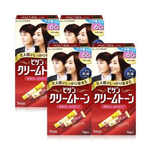 (너만아는잡화점)비겐크림톤 염색약 대용량 60g 염모제 자연갈색 6G x 4개