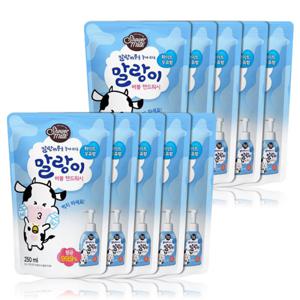 샤워메이트 말랑이 핸드워시 화이트 리필 10개