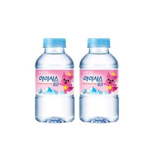 총40개 작은생수 아이시스200 미니생수 아이시스200ml/아이시스생수200 핑크퐁생수200 학교간식 직원 물