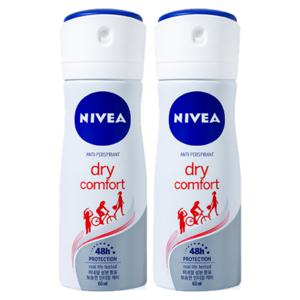 니베아 데오드란트 스프레이 드라이 겨드랑이 땀냄새 제거 60ml 2개
