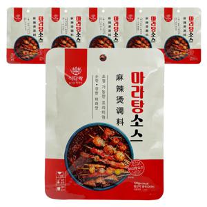 식다락 훠궈 마라탕 소스 2인분 120g x 6팩 마라맛 땅콩 맛 조절이 가능한 프리미엄 마라탕소스