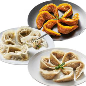 한만두 갈비만두 3종 1kg + 1kg 2팩 골라담기 (달콤/매콤/부추)
