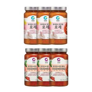 청정원 스파게소스 로제 600g x 3개 + 아라비아따 600g x 3개