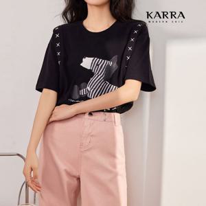 [카라]KARRA 엑스애니멀라운드티셔츠_A3F0752