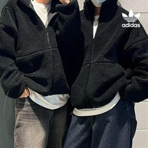 아디다스 머스트해브 스몰 로고 루즈 핏 BOA 뽀글이 재킷 JG8506