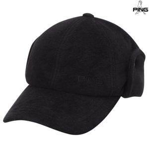 [핑골프][양말증정]남성 플리스 귀달이 볼캡 111D4CP901_BK