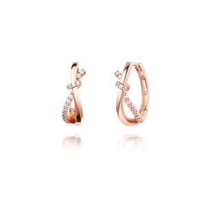 [스톤헨지]Love Knot 14K 원터치 큐빅 귀걸이 SA24D16T