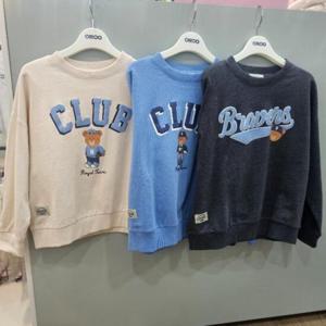 오후키즈 sh06 베어 데일리 스웻셔츠 OHMA24801