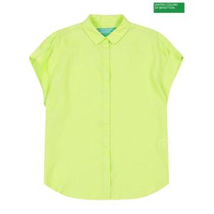 베네통 Shring linen blouse 3S_5BMLDQ03D