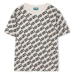 [겐조키즈][ESSENTIALS] KENZO 로고 화이트 반팔티셔츠 Z255AFT