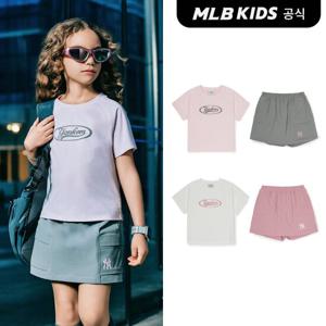 [MLB키즈 공식] 25SS 아웃도어 여아 티셔츠 세트 (2color) 7FS1B0453