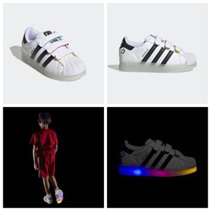 아디다스키즈 JI0506 슈퍼스타 LED 라이트 컴포트 클로저 불들어오는 운동