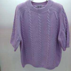 Latium HC06 쨍한칼라 팔뚝 품 편한 5부소매 꽈배기 라운드 깔끔한 반팔 데일리 니트티 T2523sw13P