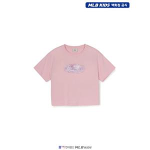 [MLB키즈US] (7FTSMV153-50PKM) 여아 빈티지 모노그램 크롭 티셔츠 아동티셔츠 키즈티셔츠