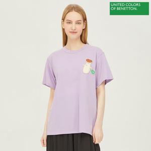 [베네통] TUKATA 자수 패치 티셔츠 BATS57331_VO
