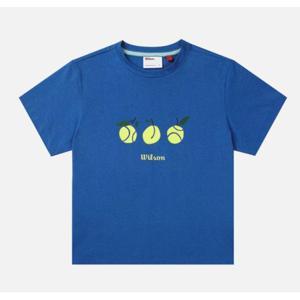윌슨 퓨어드라이 테니스 드로잉 티셔츠 W B1 W251002TTS31 BLU WHT