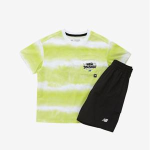 뉴발란스 KIDS 패턴 반팔티 4부 팬츠셋업 B1 NK9YF2701U 19 60