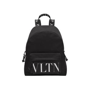 발렌티노 VLTN 나일론 백팩 블랙 화이트 B0993YHS0NI