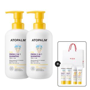 [아토팜] 키즈 프레쉬 2in1 샴푸 460mlX2 +(샴푸20ml*2+선크림10g*2~5/8)