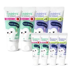 닥터데디스 저불소 키즈치약(60g) 4개+여행용 치약