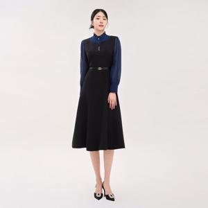 [미니멈]도트 시스루 레이어드 원피스 MYCGWO8070