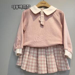 치크 DP01 맨투맨 주름치마 세트 CKSM2492G