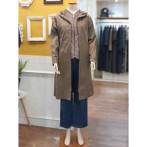 [BCBG]O론 베스트 + 후드 롱점퍼 B4D9R151