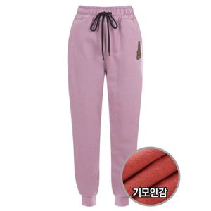 [샵앤]여성 방한 양기모 국산 좋은날 패치 트레이닝 조거 팬츠N WG-WPT-20196-핑크
